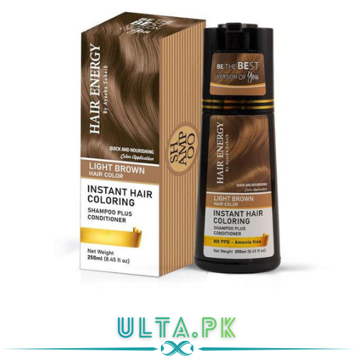 Instant Hair Color Shampoo + Conditioner (Light Brown) – A Blend of Herbal Extracts