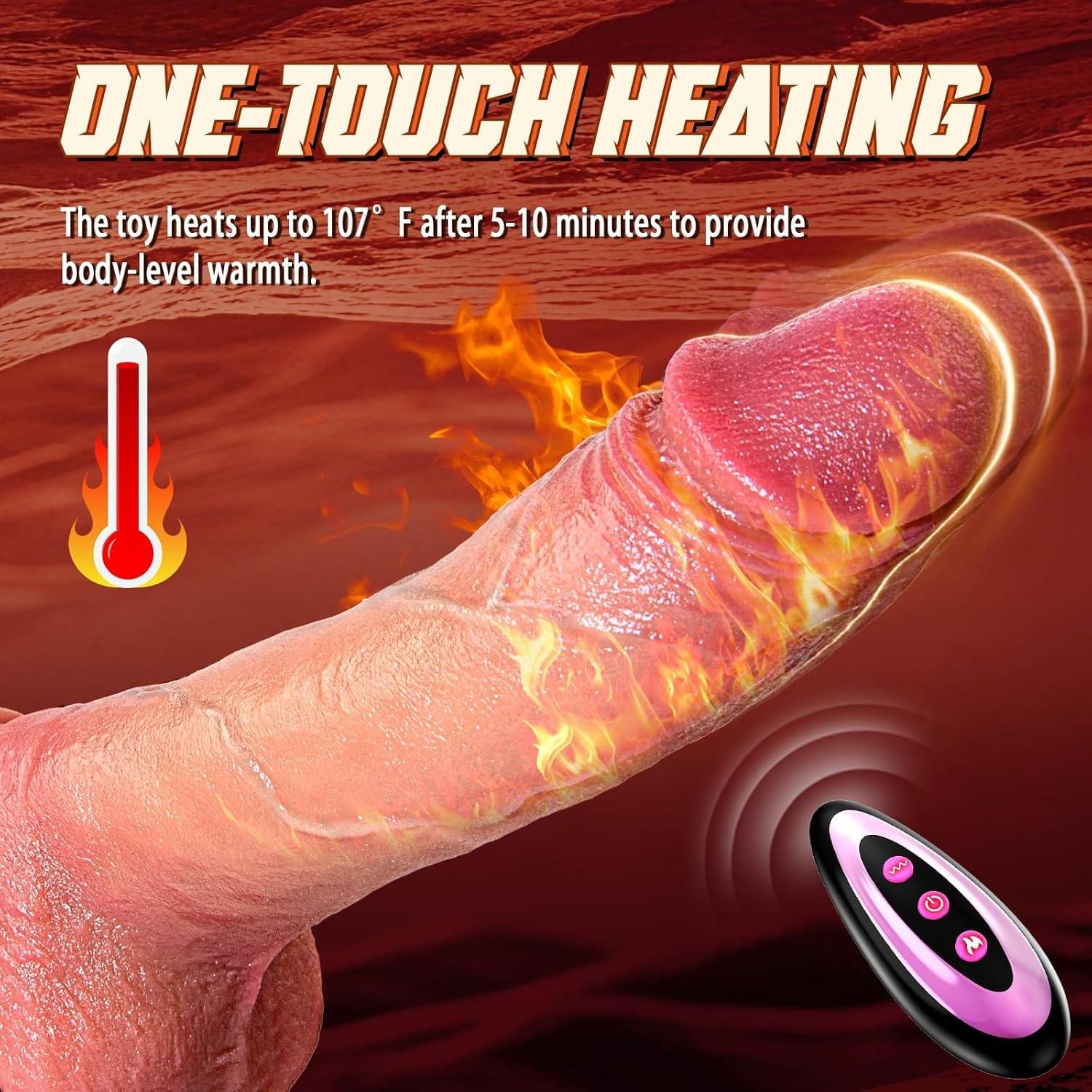 9.1 Inch Heating Mode Foreskin Dildo