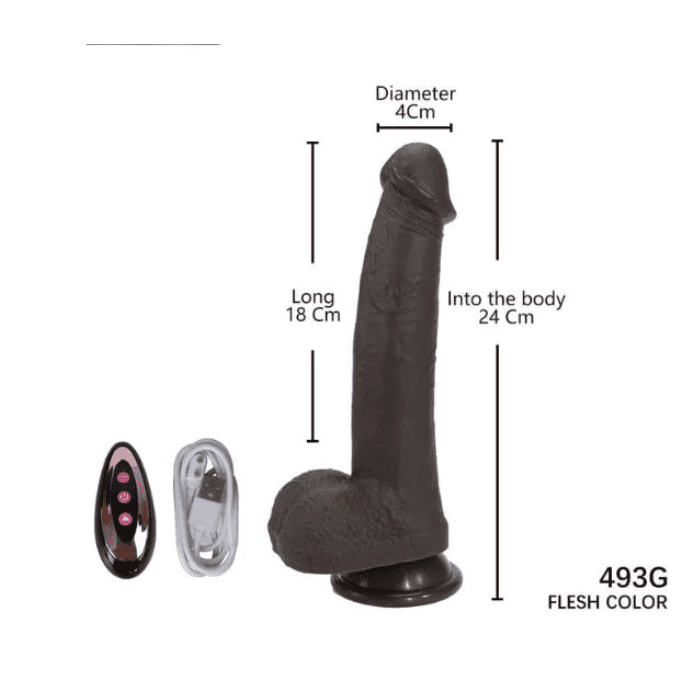 9 Inch Remote Control Vibrating Dildo