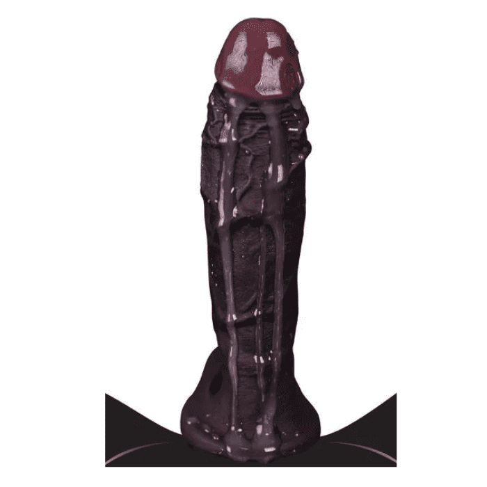 9 Inch Realistic Black Silicone Dildo