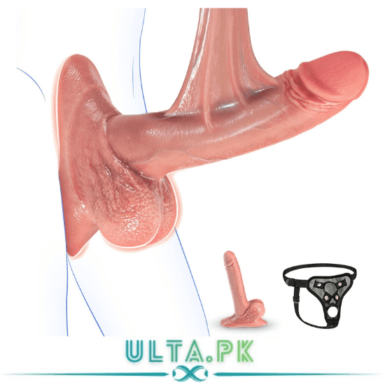 7 Inch Movable Foreskin Strap Dildo